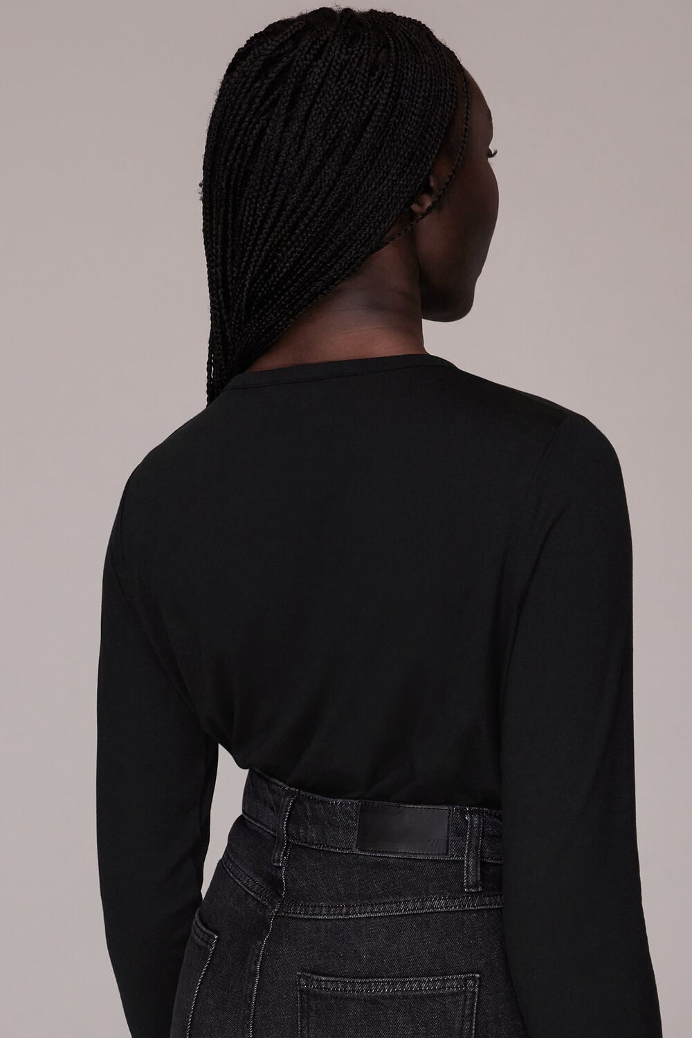 Long sleeve Keyhole Top