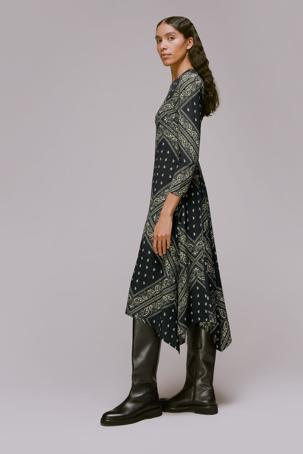 Bandana Print Midi Dress