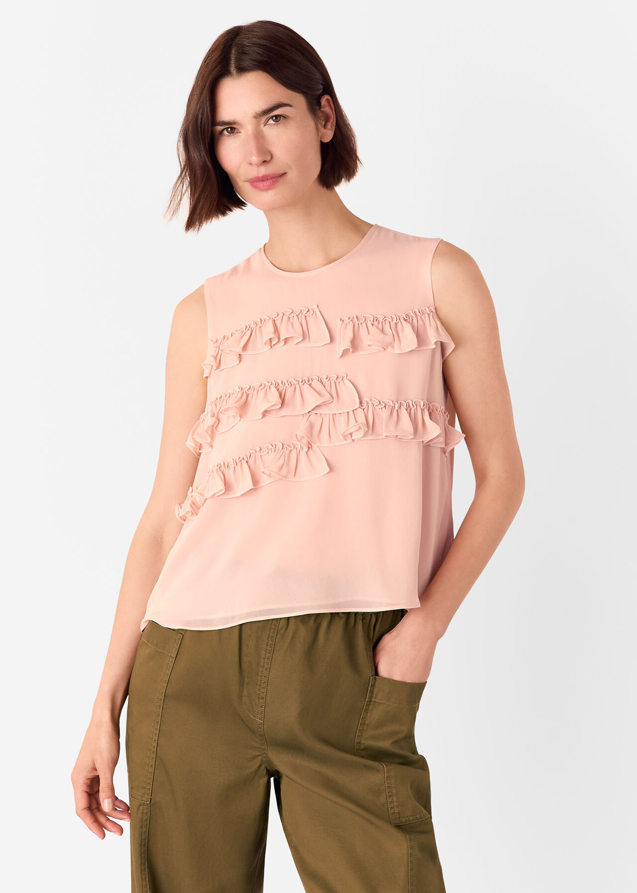 Frill Sleeveless Top