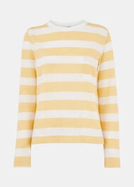 Stripe Crew Neck Pocket Top