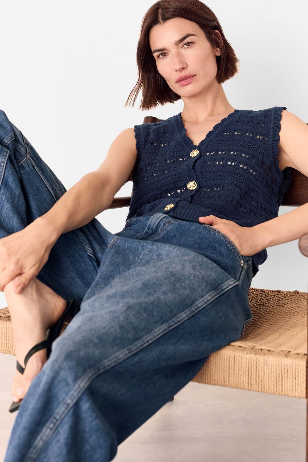 Pointelle Detail Tank