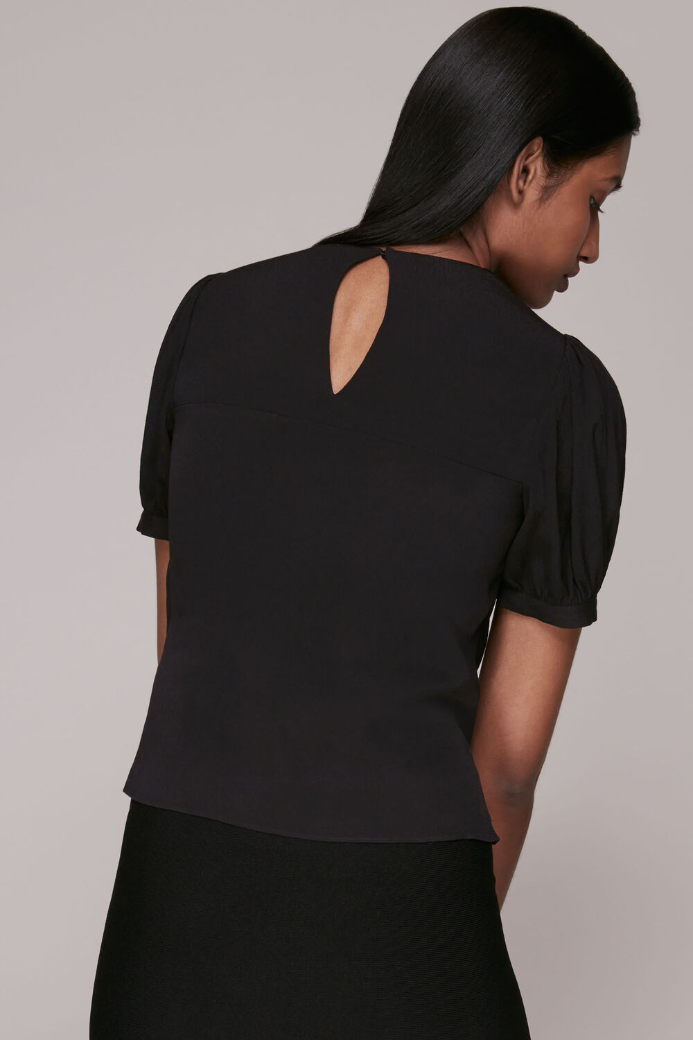 V Neck Gather Detail Top