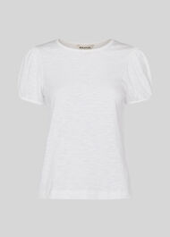Puff Sleeve T-Shirt White
