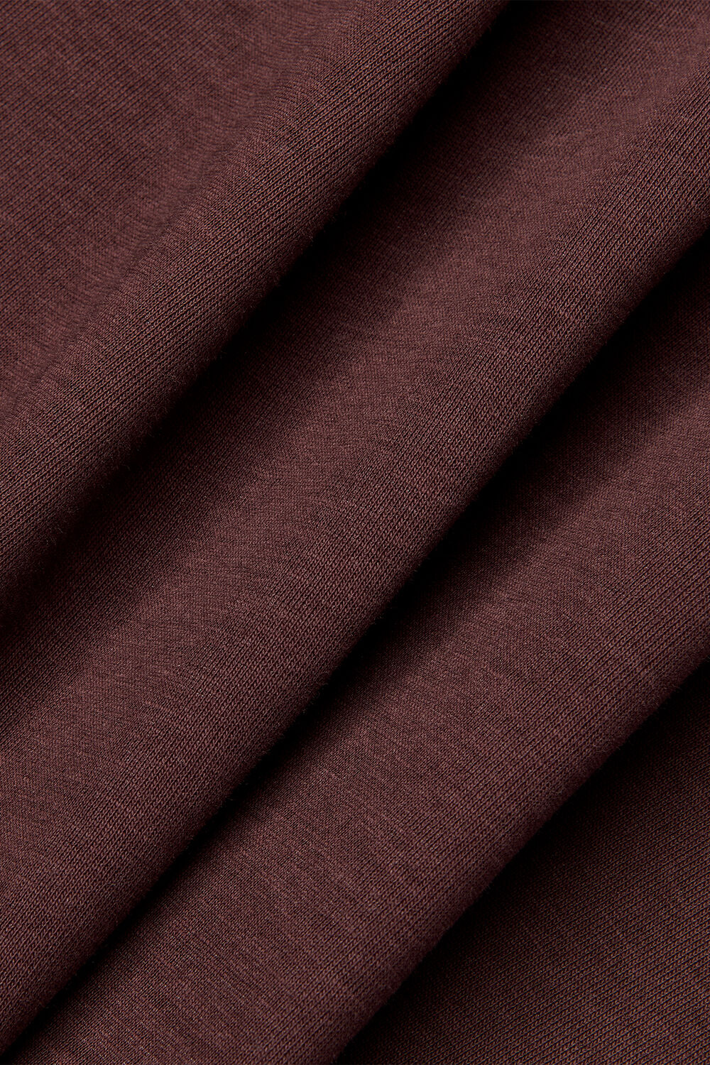 Brown Long Sleeve Funnel Neck Jersey