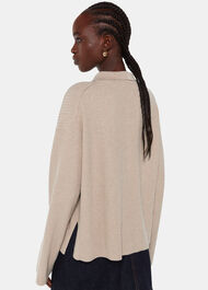 Rib Collar Cardigan