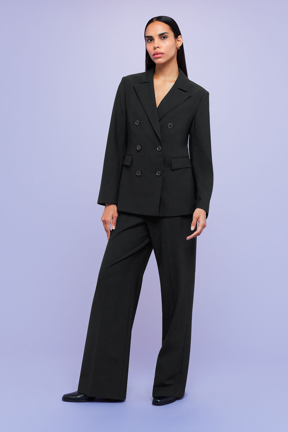 Black Sian Wool Blend Blazer