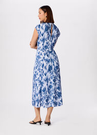 Blurred Floral Crepe Dress