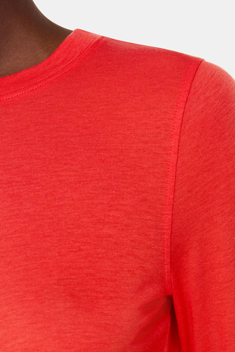 Wool Blend Crew Neck Top