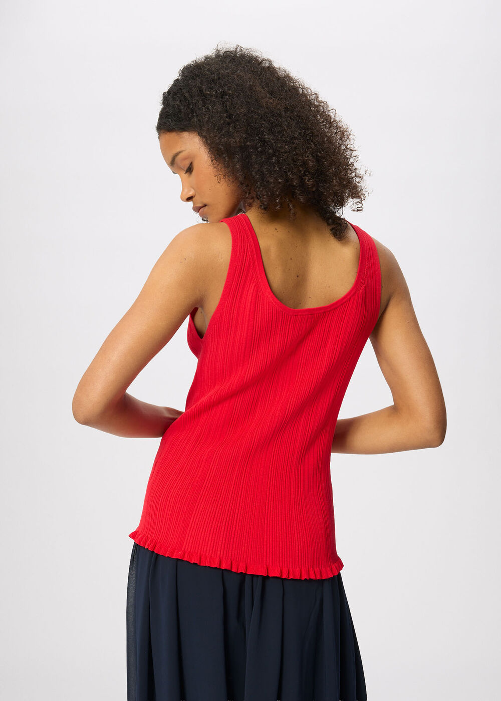 Frill Hem Knitted Vest