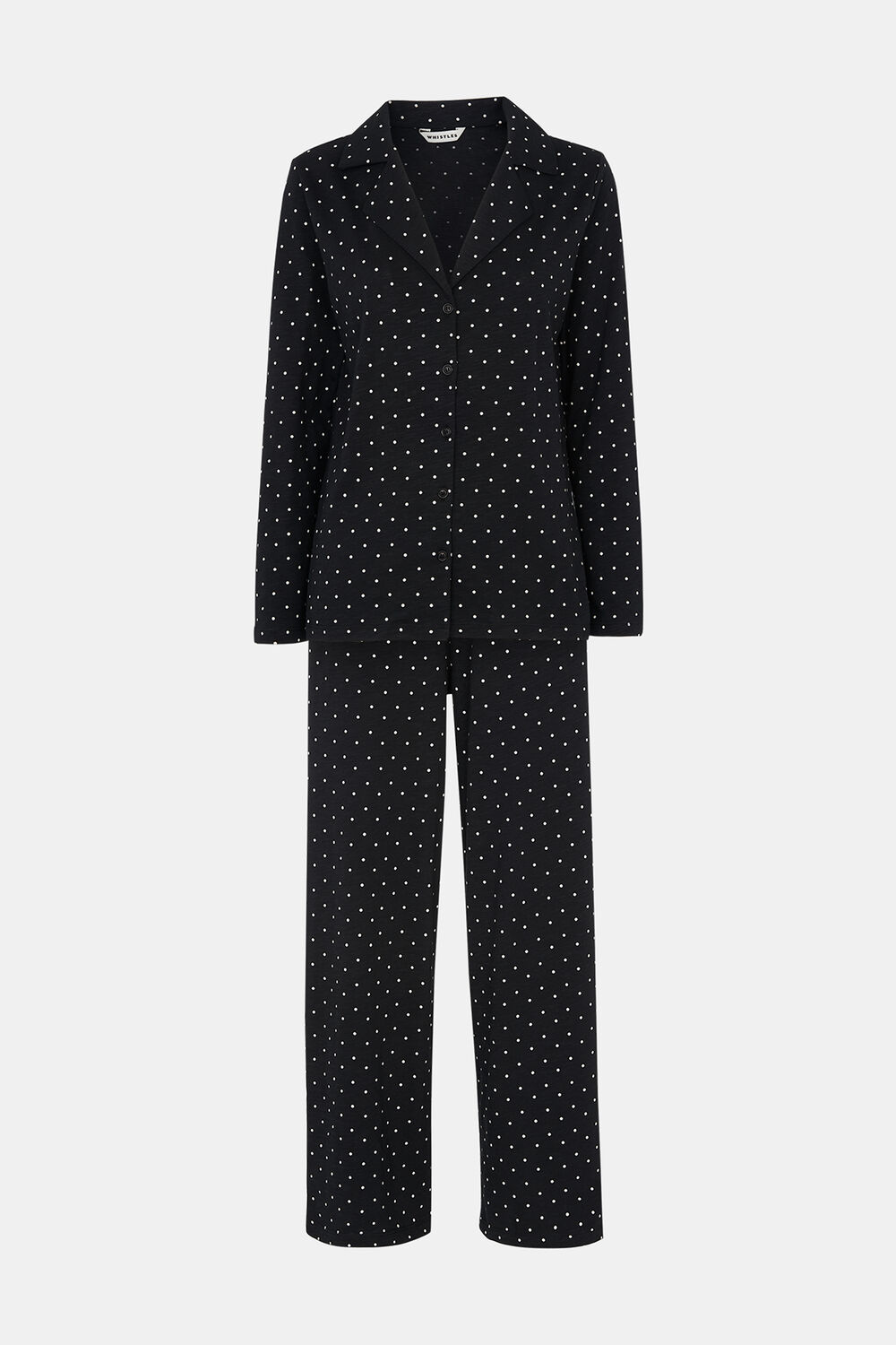 Black Spot Print Pyjama Set