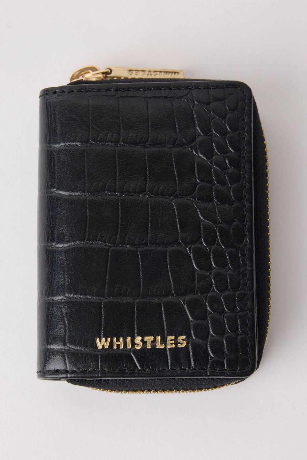 Shiny Croc Koa Compact Purse