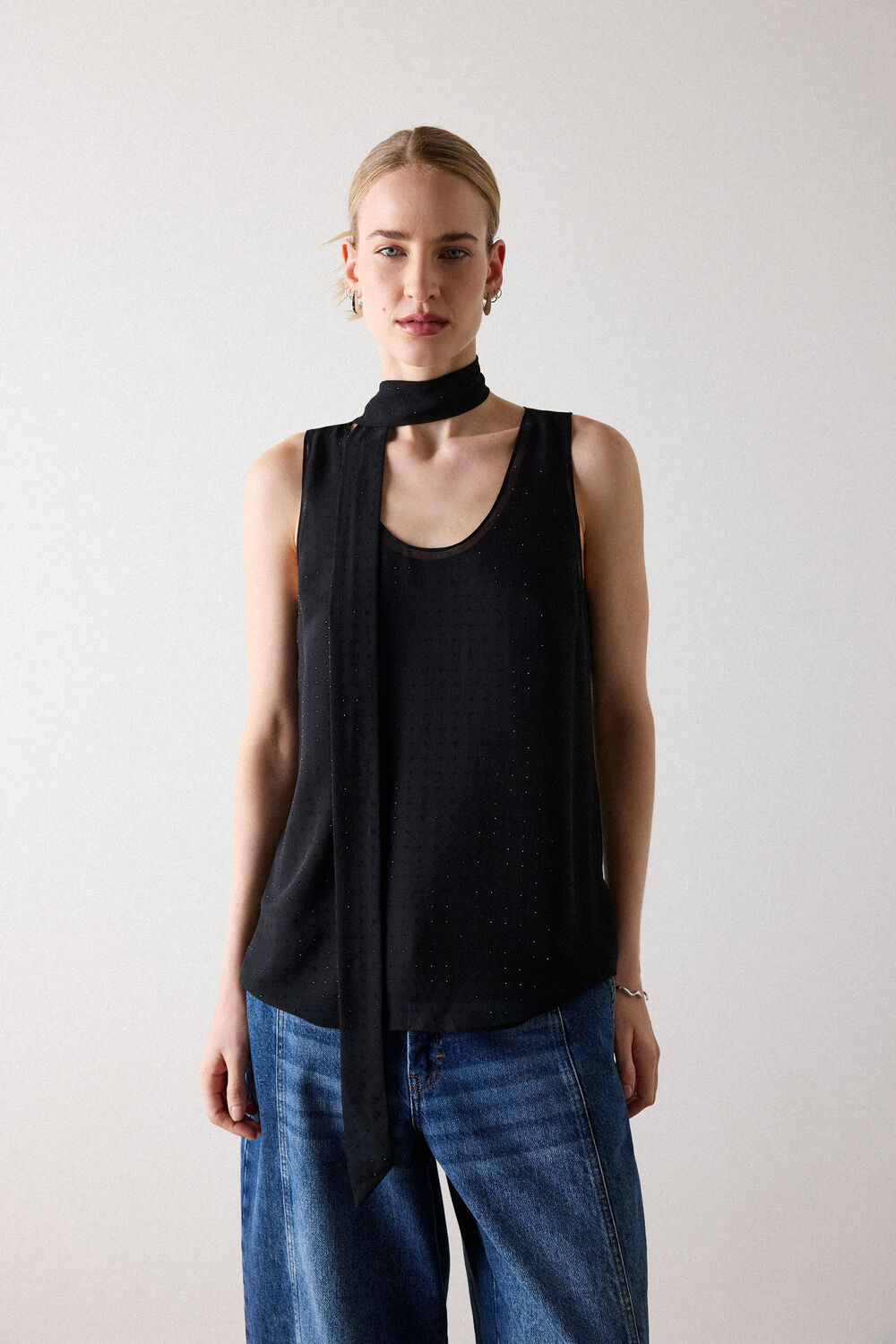 Hot Fix Scarf Cami Top