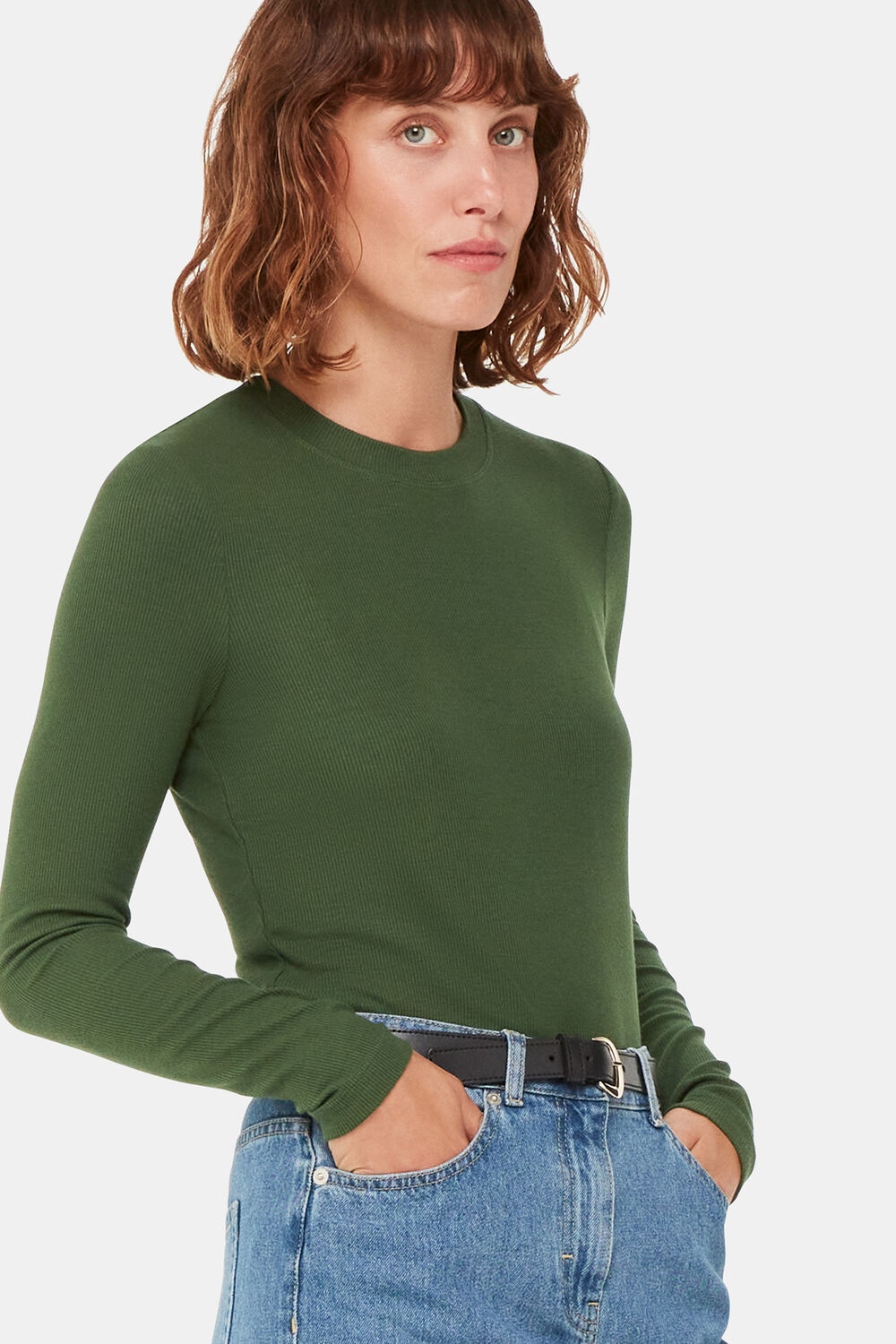 Essential Ribbed Crew Neck