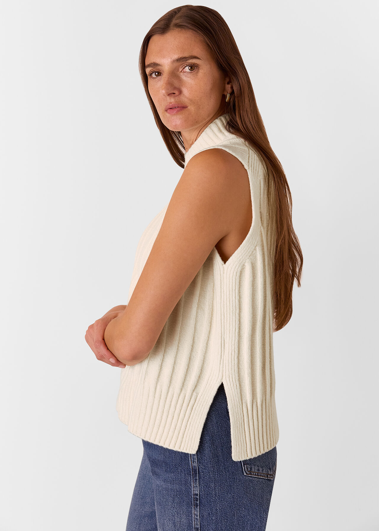 V Neck Cable Detail Tank