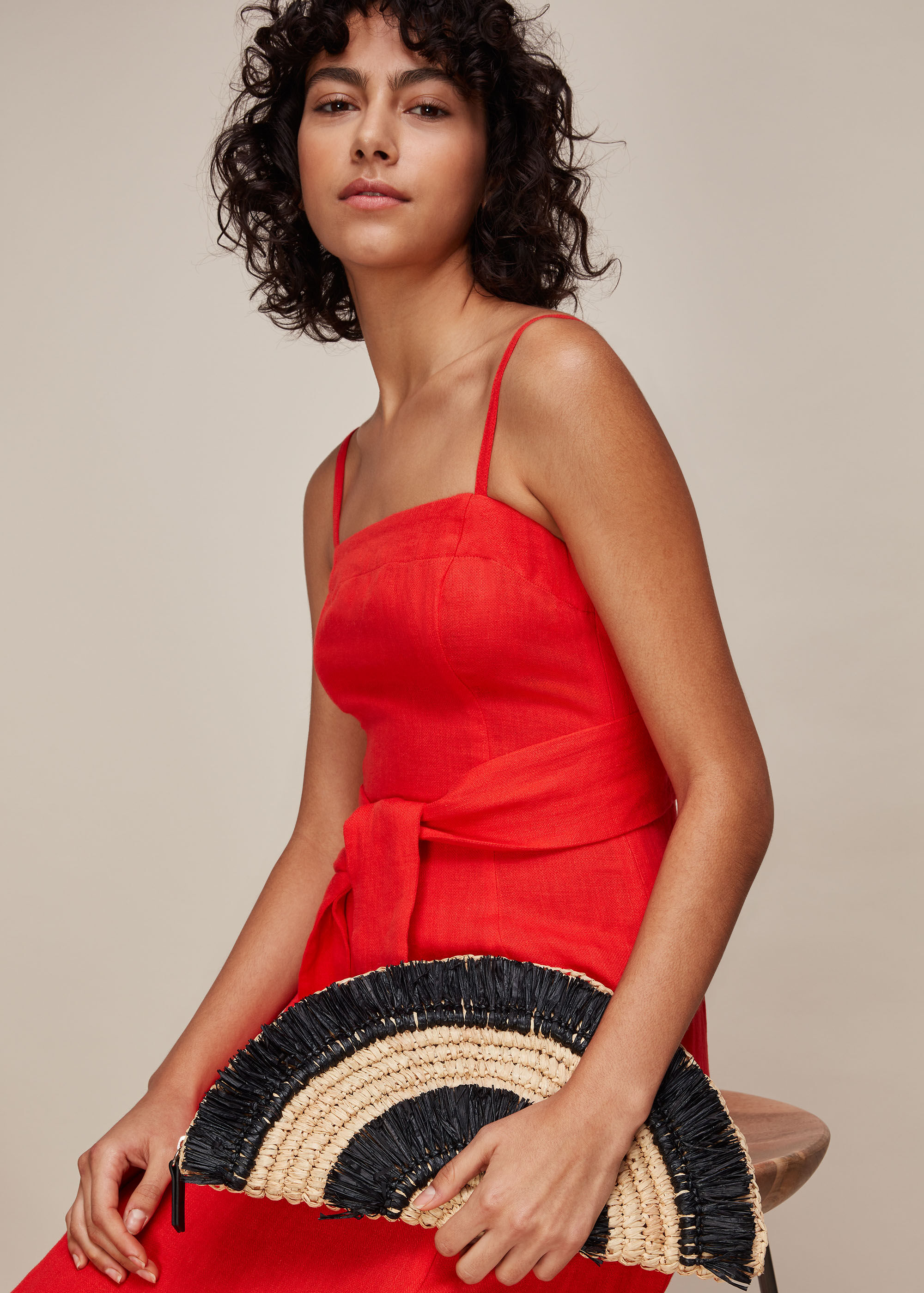 Whistles straw sales clutch