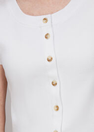 Bella Ribbed Button Up Tee