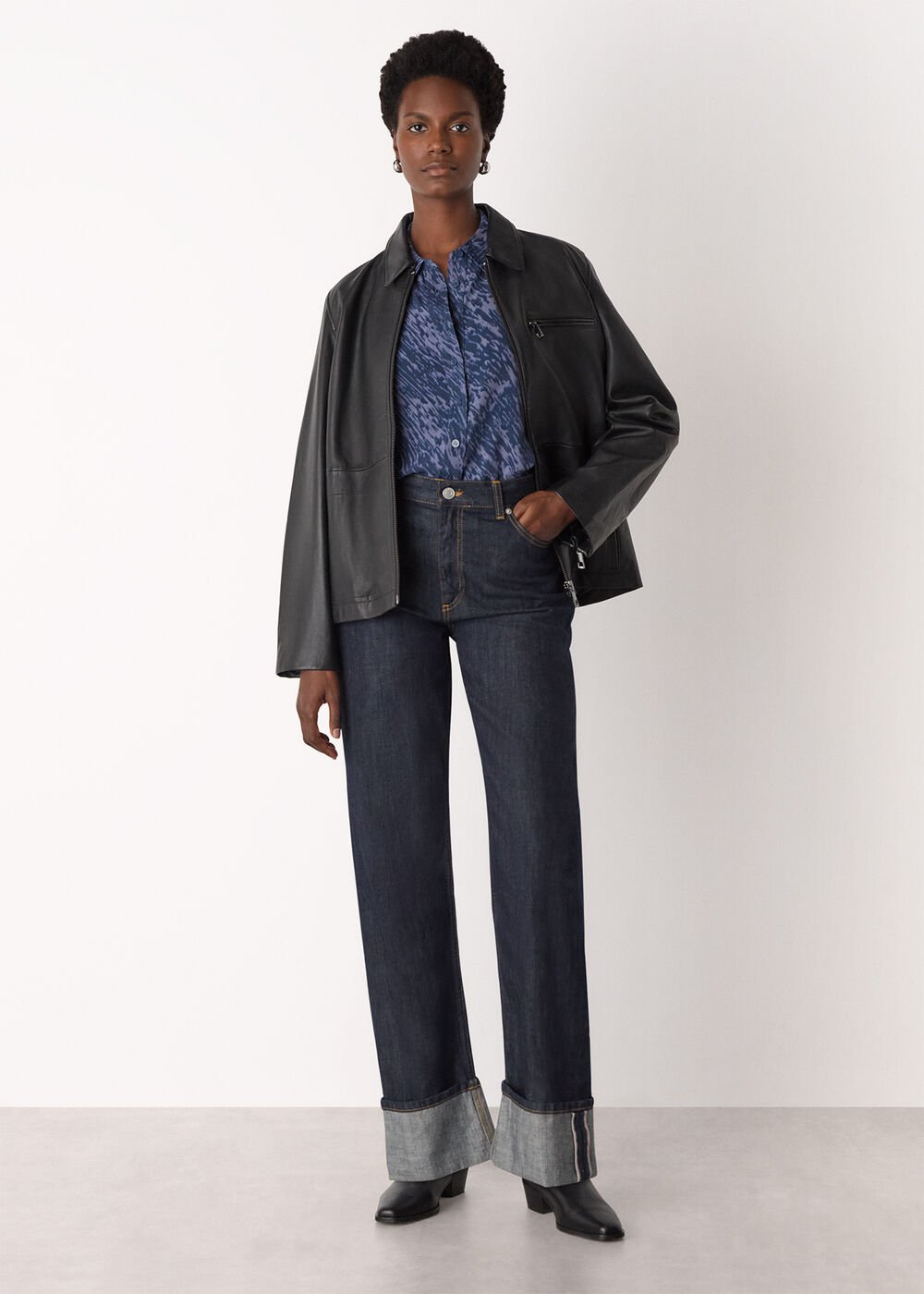 Abstract Marks Collared Shirt