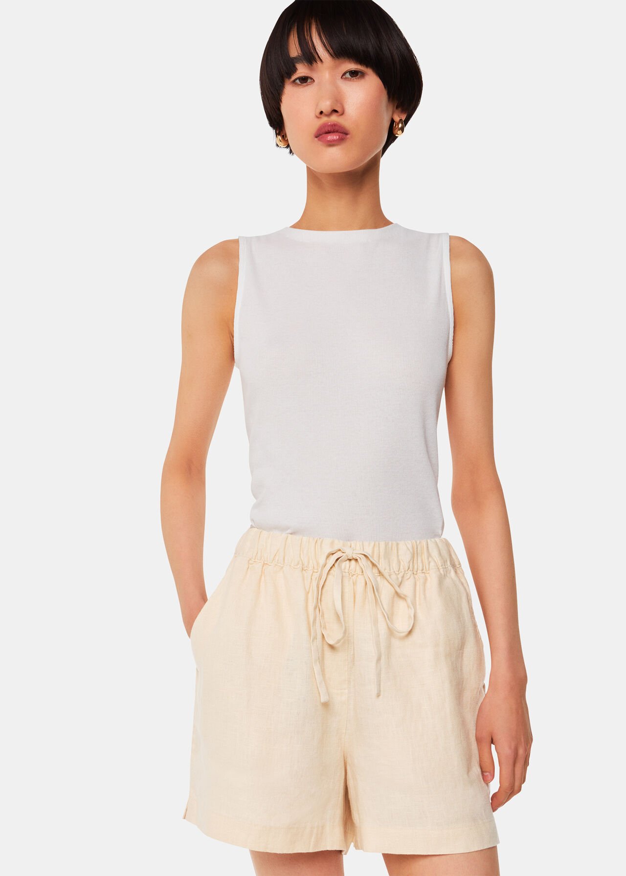 Linen Elasticated Short