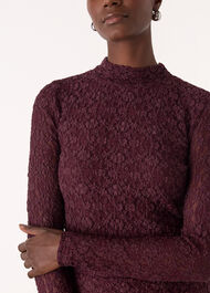 Lace Detail High Neck Top