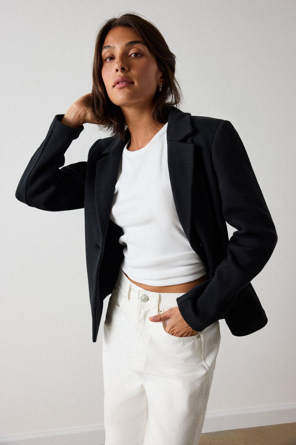 Black Jersey Jacket