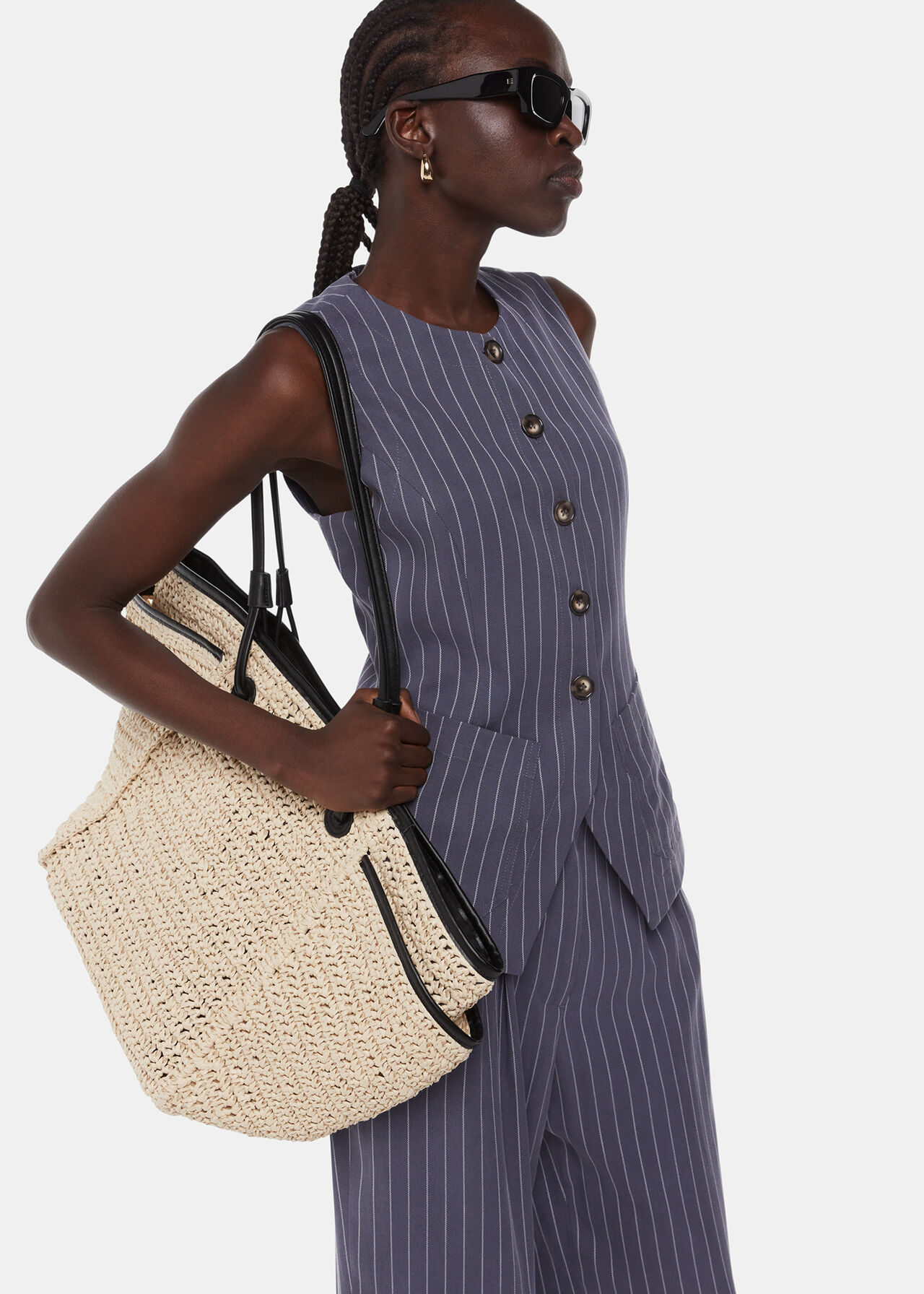 Navy Lottie Pinstripe Coord