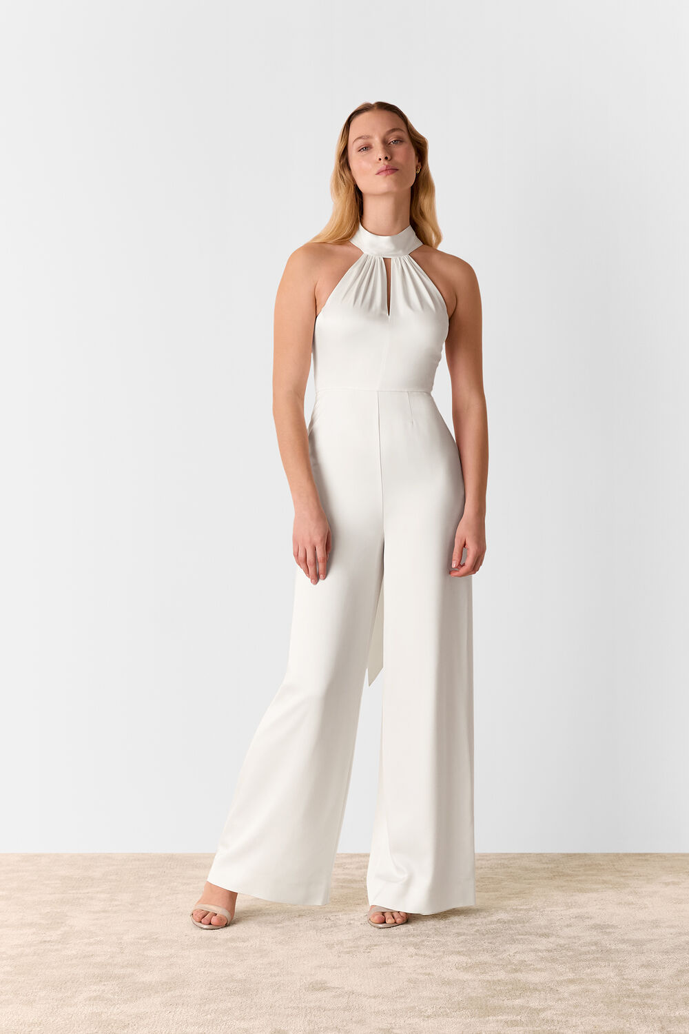 Ivory Halterneck Bridal Jumpsuit