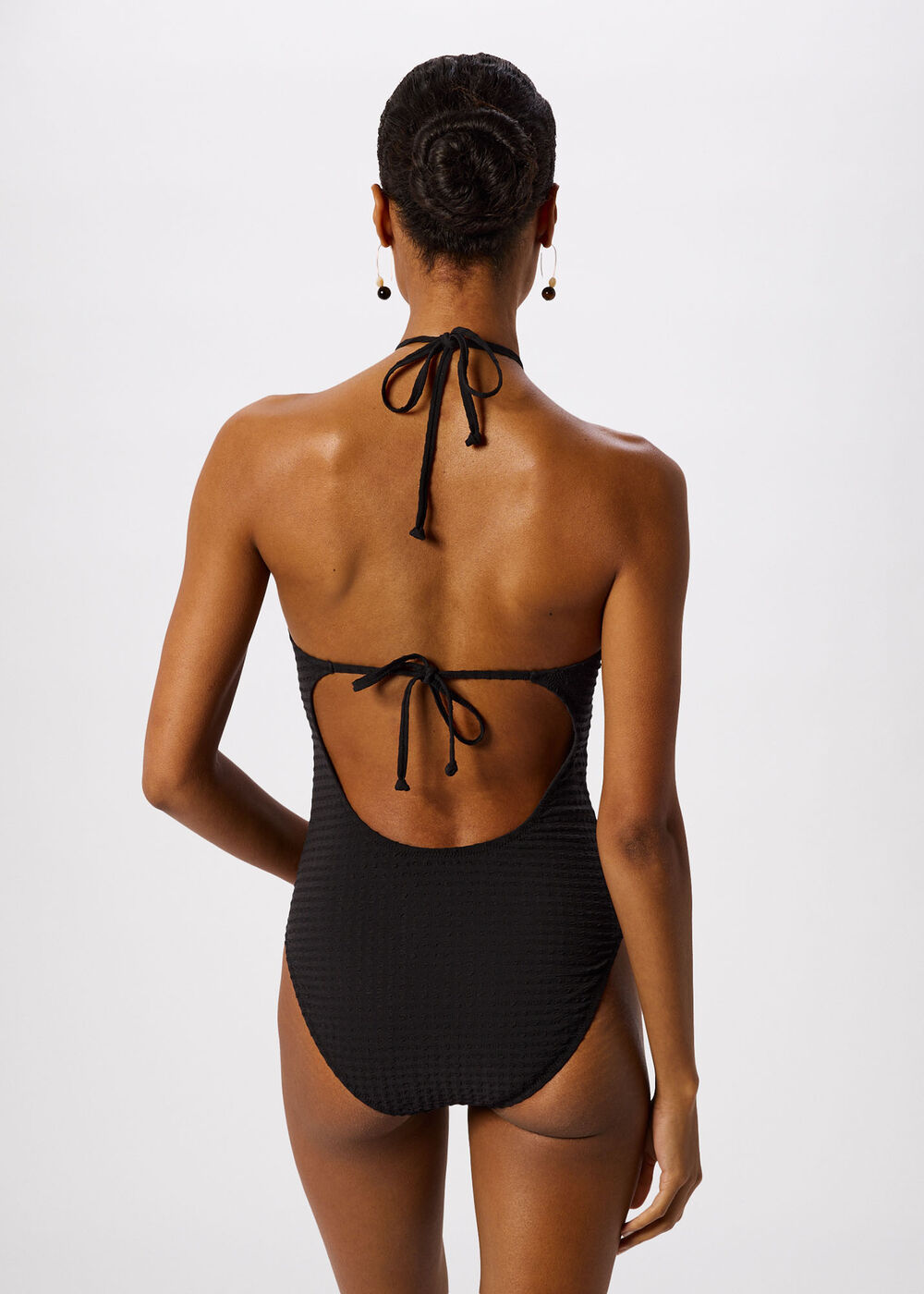 Textured Gingham Swimsuit