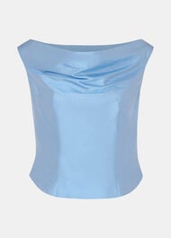 Taffeta Silk Off Shoulder Top