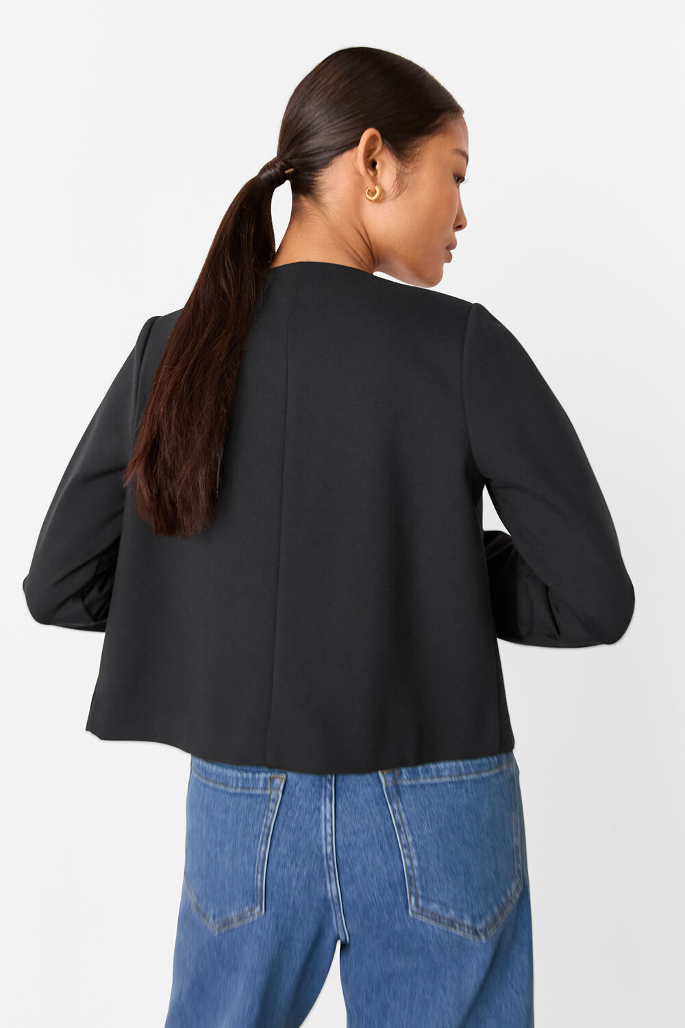 Petite Anne Ponte Button Jacket