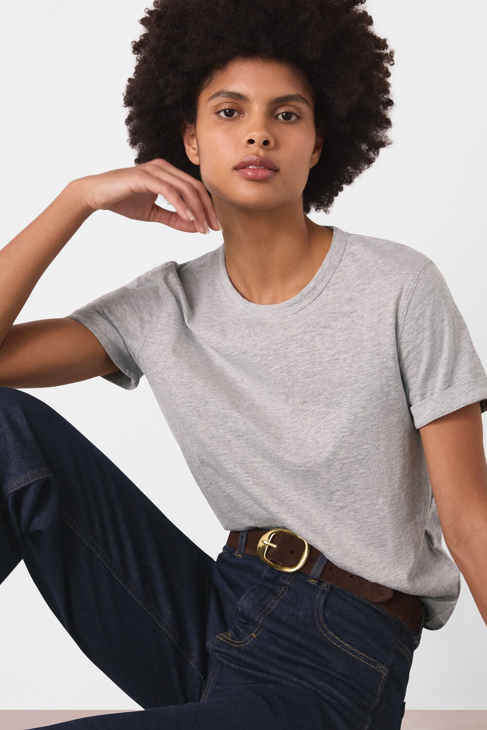 Dark Denim Stretch Barrel Leg Jean