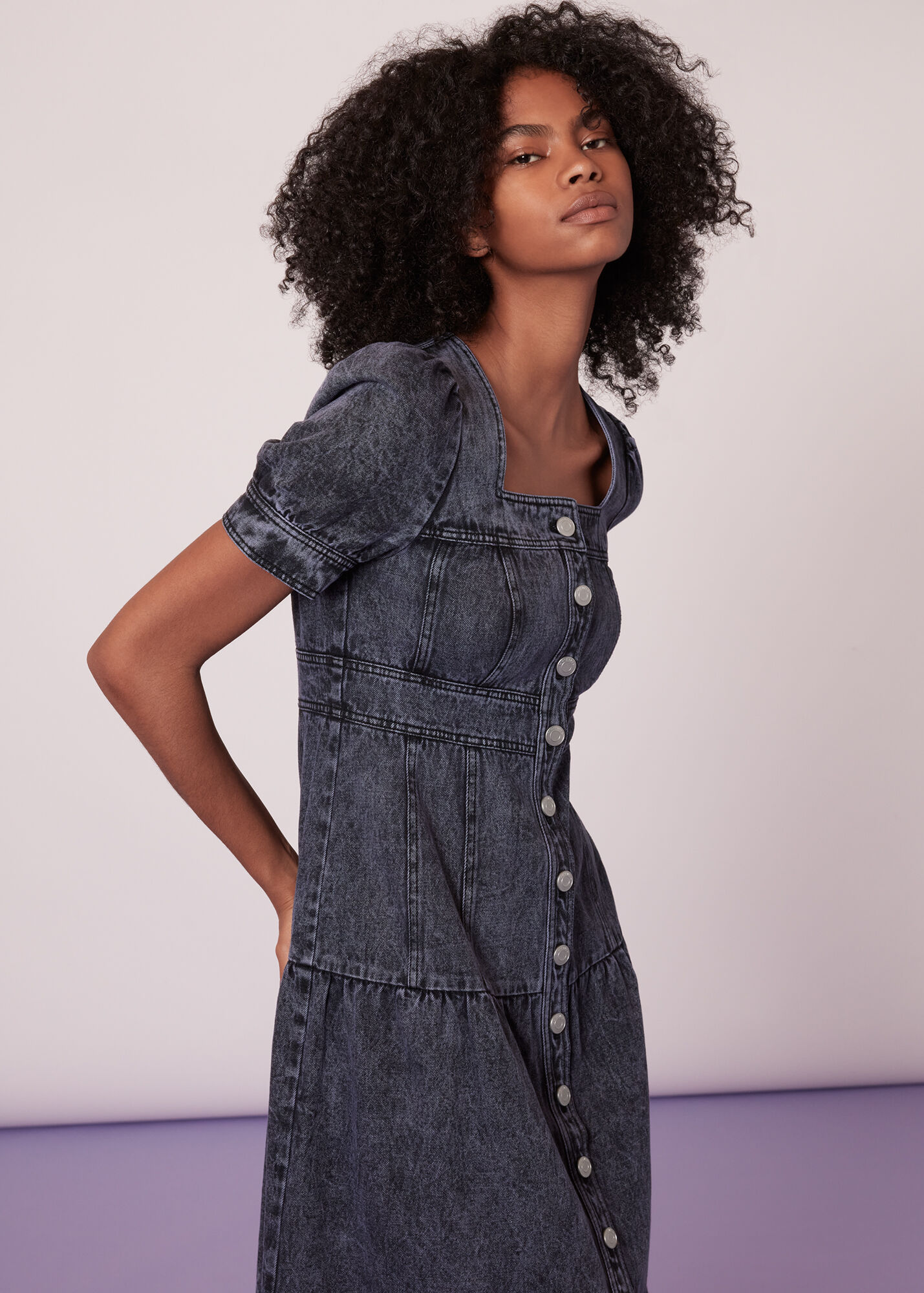 Acid Wash Acid Wash Denim Dress WHISTLES