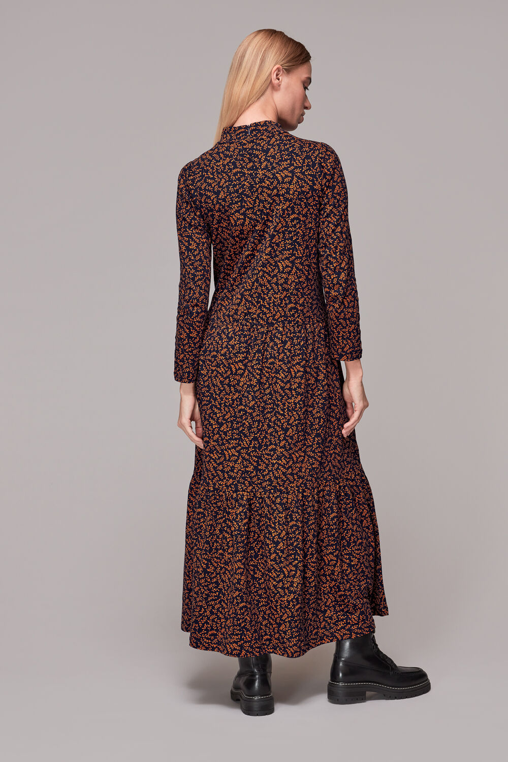Autumn Leaves Jersey Dress