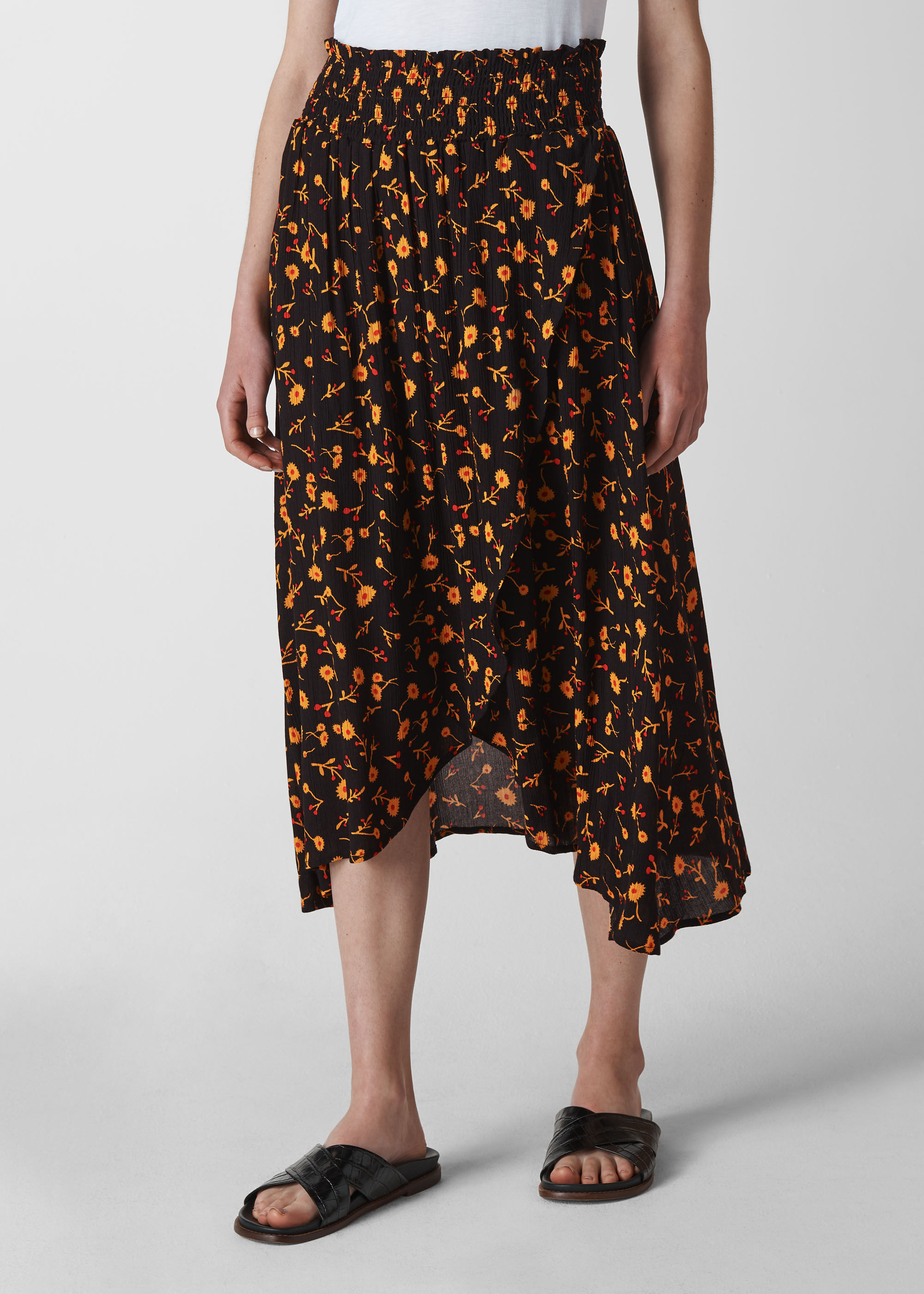 floral sarong skirt