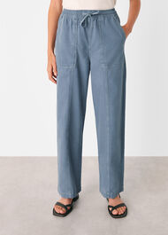 Contrast Stitch Cotton Trouser