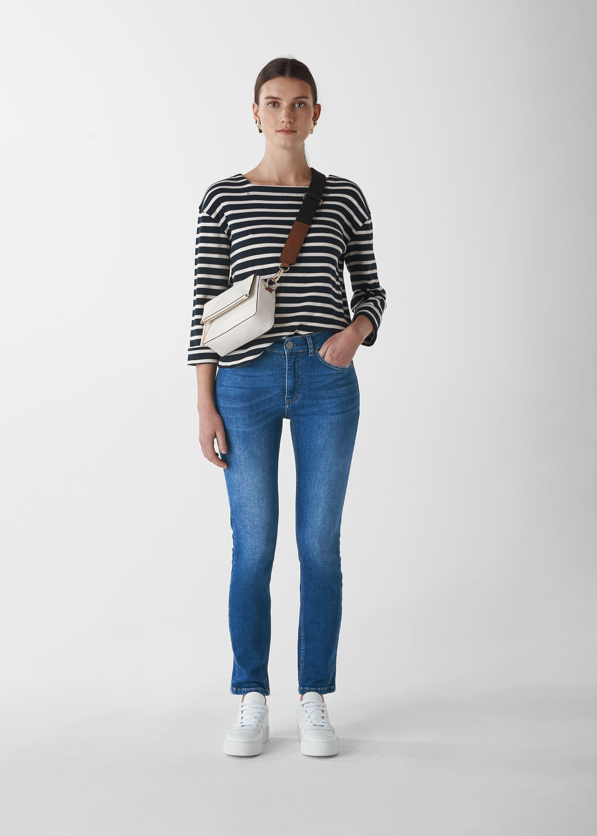 Denim Mid Wash Skinny Jean | WHISTLES 