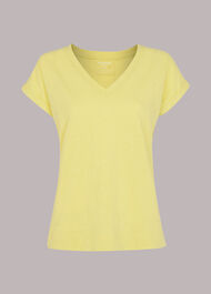 Willa V Neck Cap Sleeve Tee