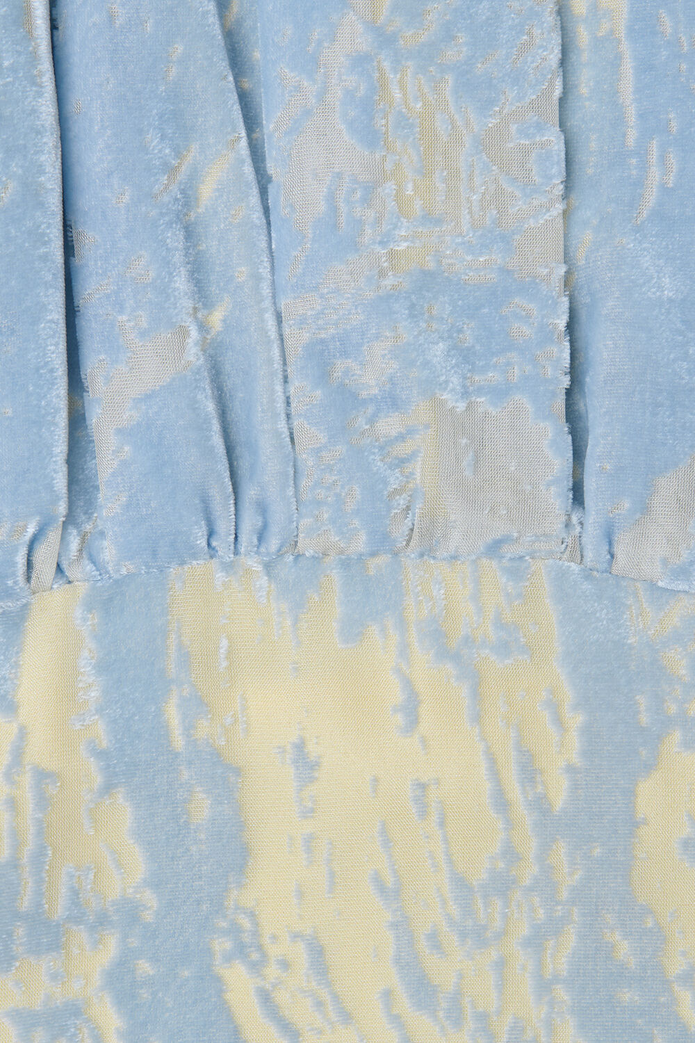 Blue Devore Swirl Velvet Midi Dress