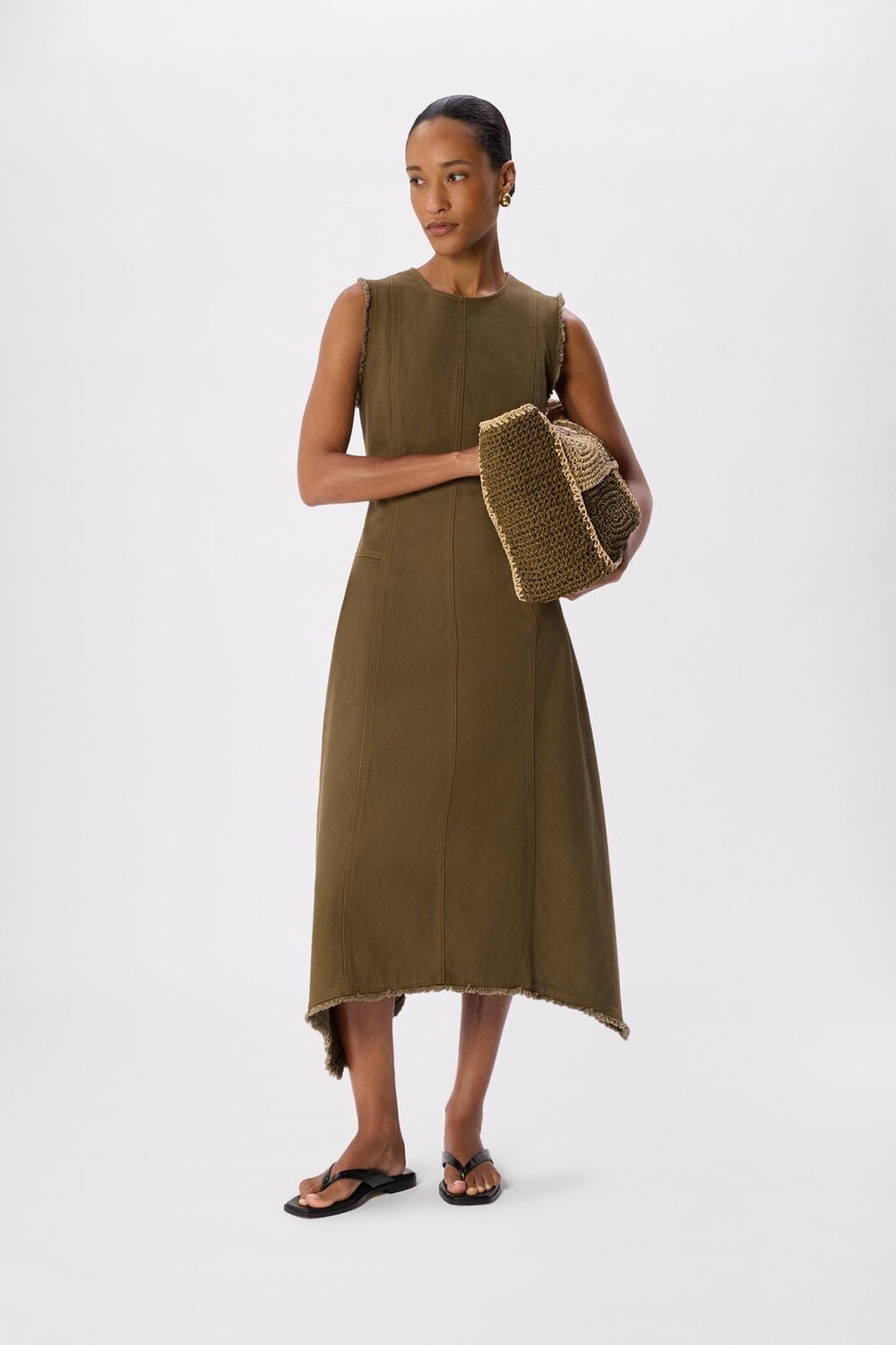 Khaki Utility Twill Dress