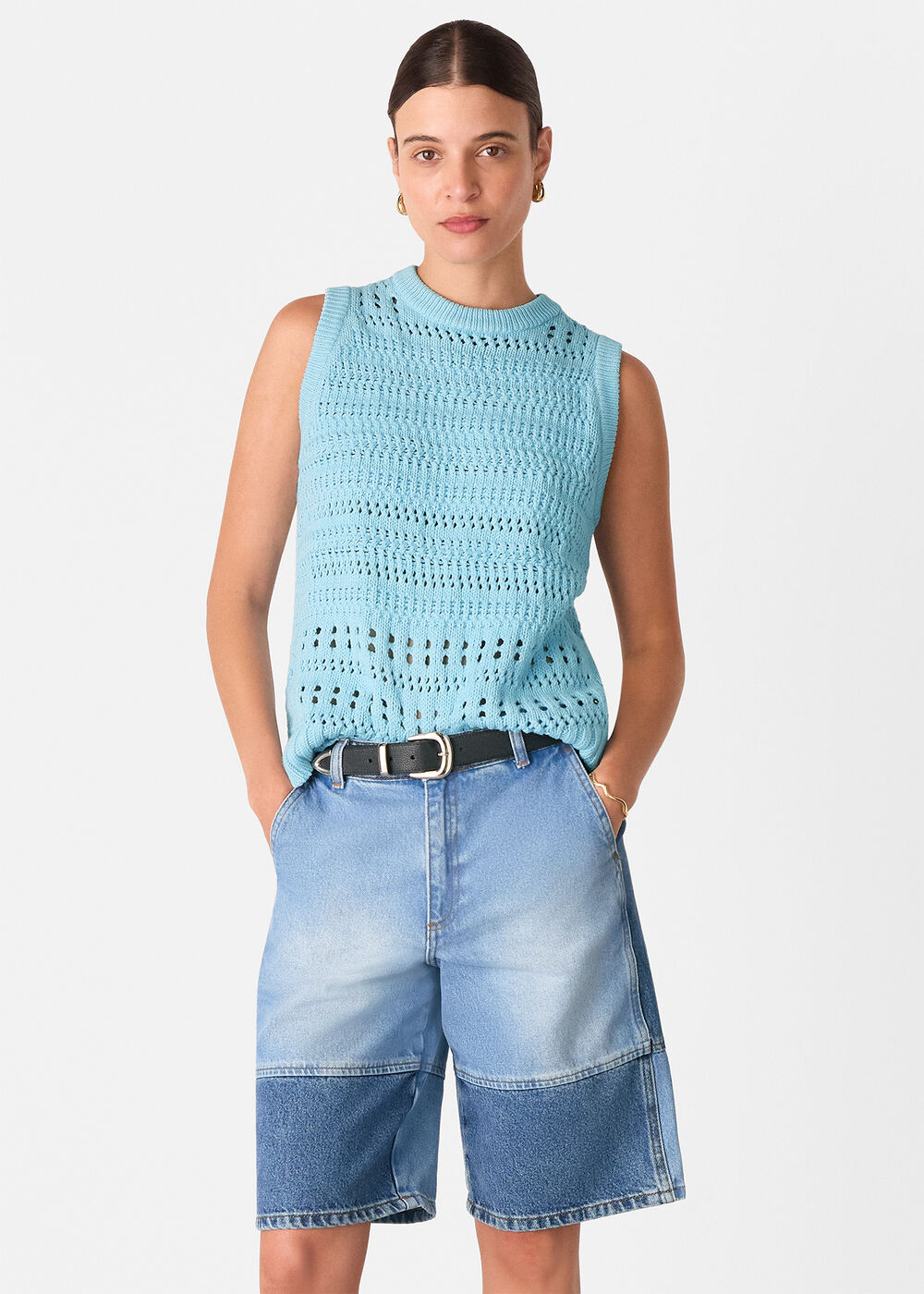 Chunky Cotton Pointelle Tank