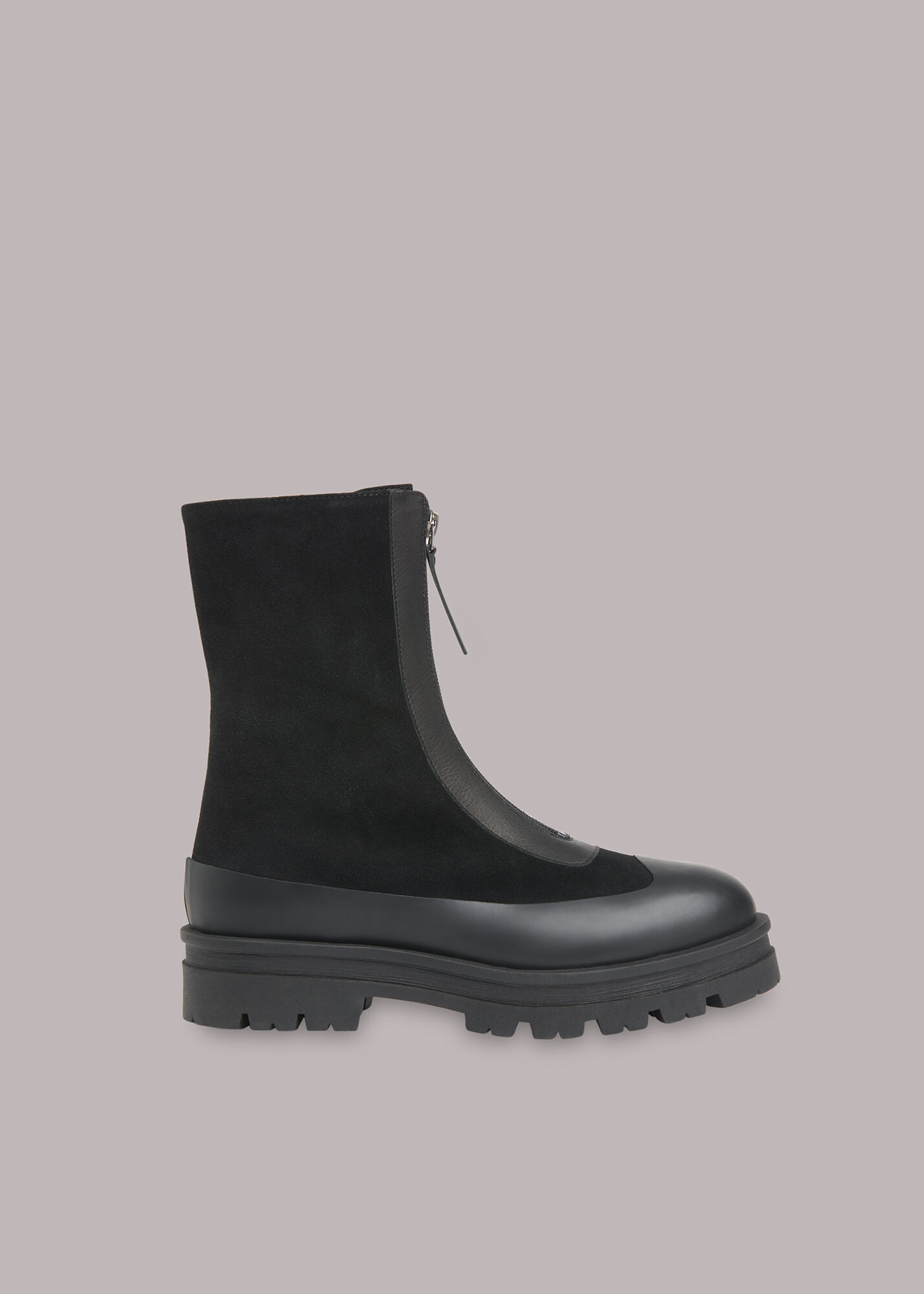 Black Barkley Zip Front Boot WHISTLES Whistles US