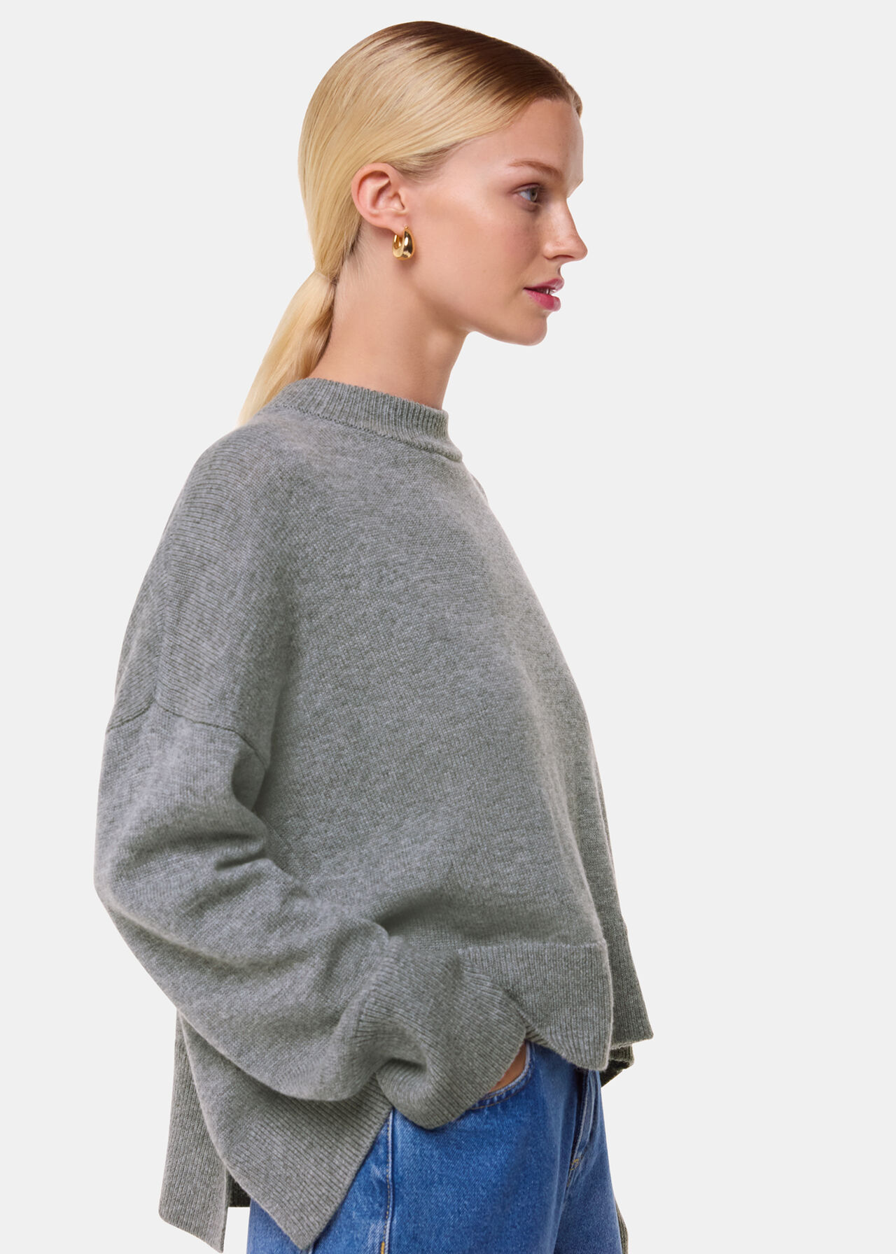 Cashmere Blend Split Back Knit