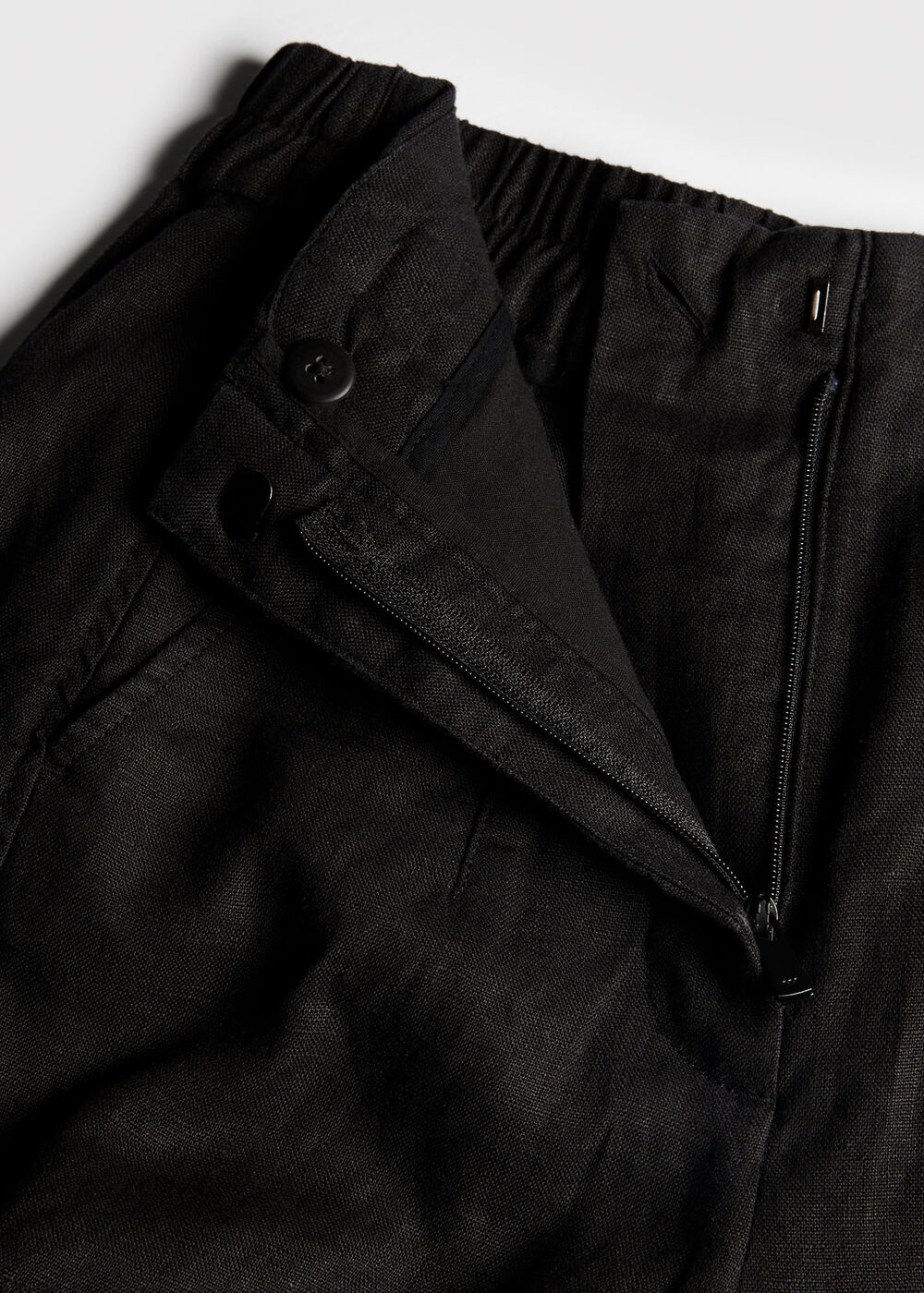 Linen Barrel Leg Trouser