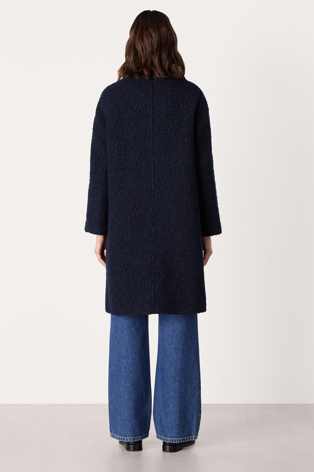 Navy Romy Boucle Coat