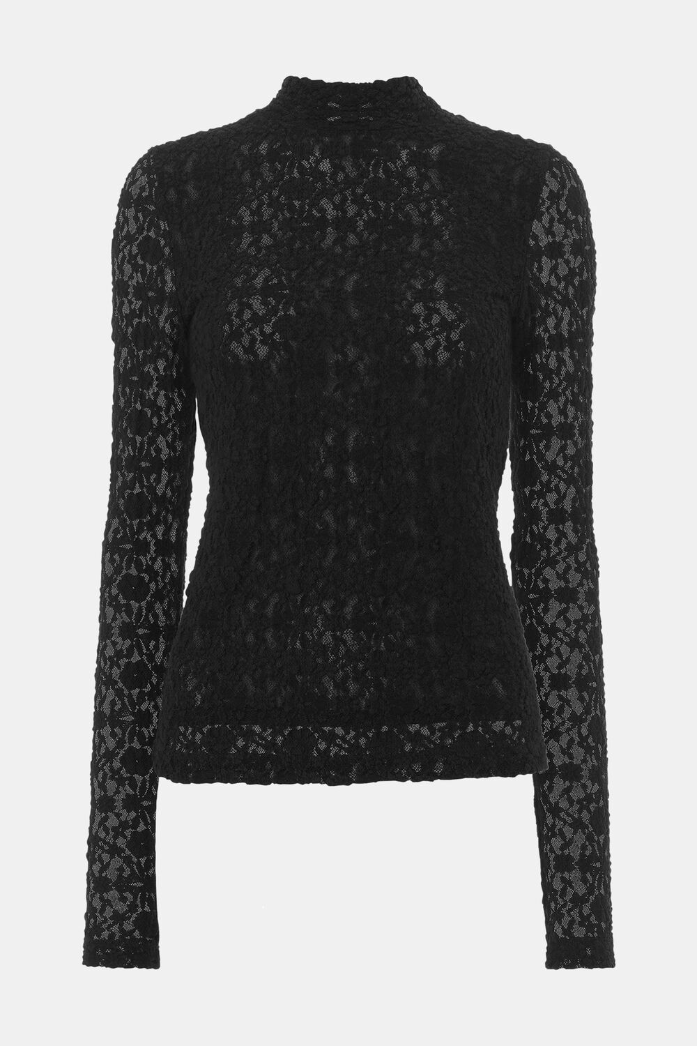 Lace Detail High Neck Top