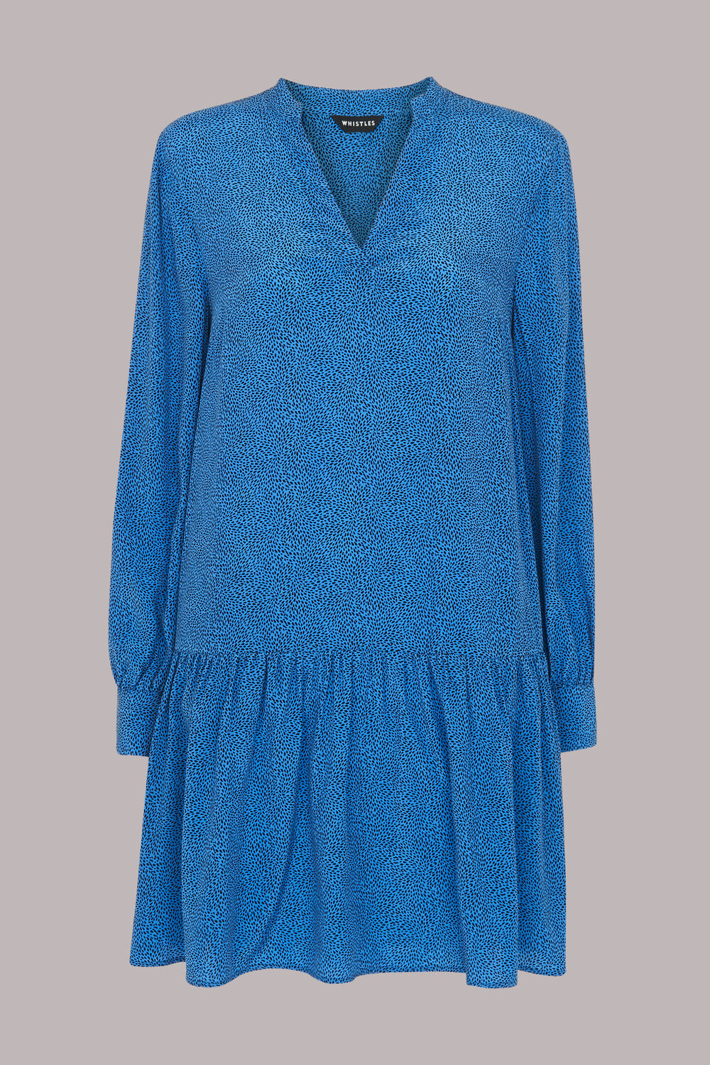 Animal Fleck Smocked Dress