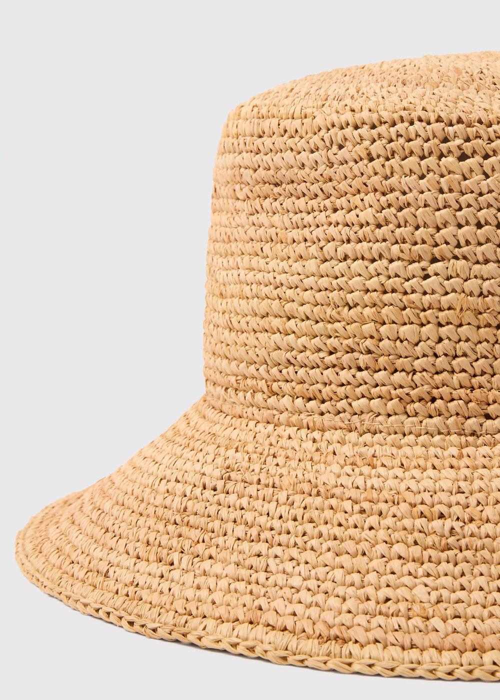 Structured Straw Bucket Hat