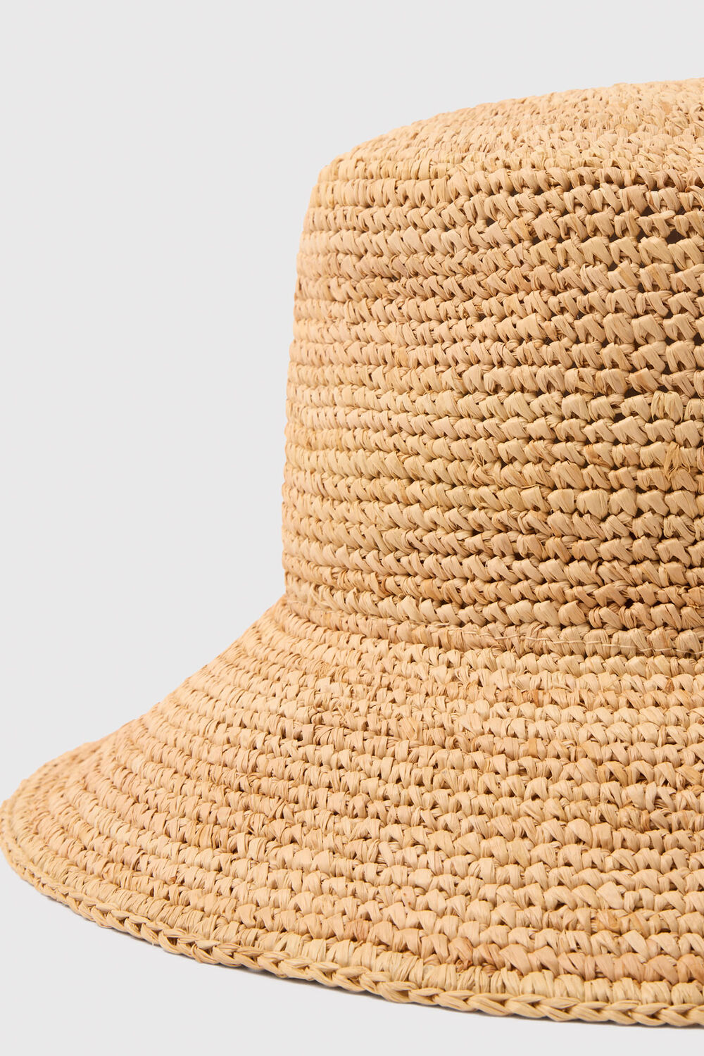 Structured Straw Bucket Hat