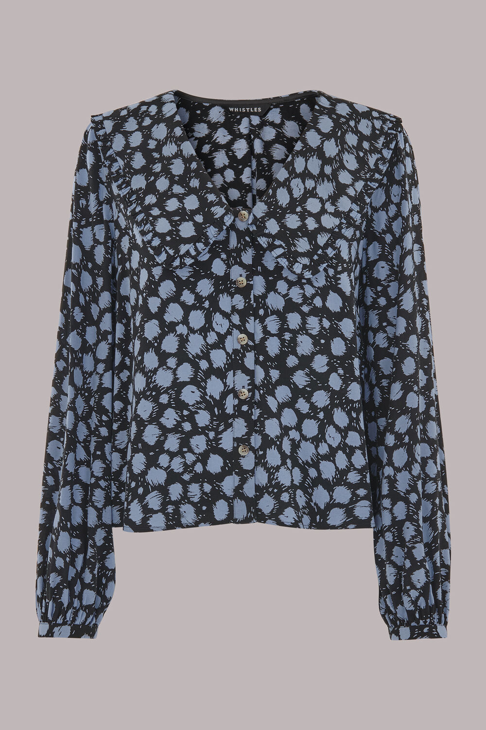 Dalmatian Print Collar Top