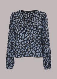 Dalmatian Print Collar Top