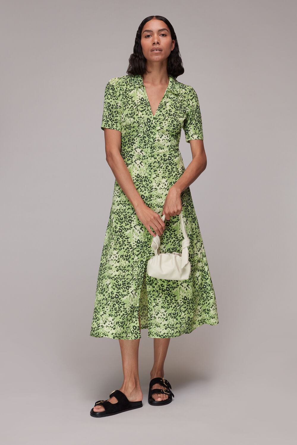 Green Rowan Hyena Spot Midi Dress